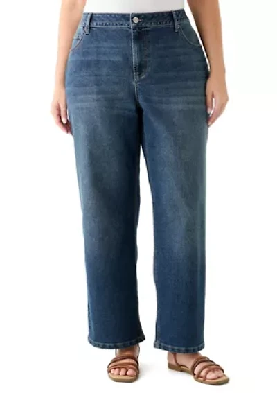Plus Relaxed Straight Leg Jeans