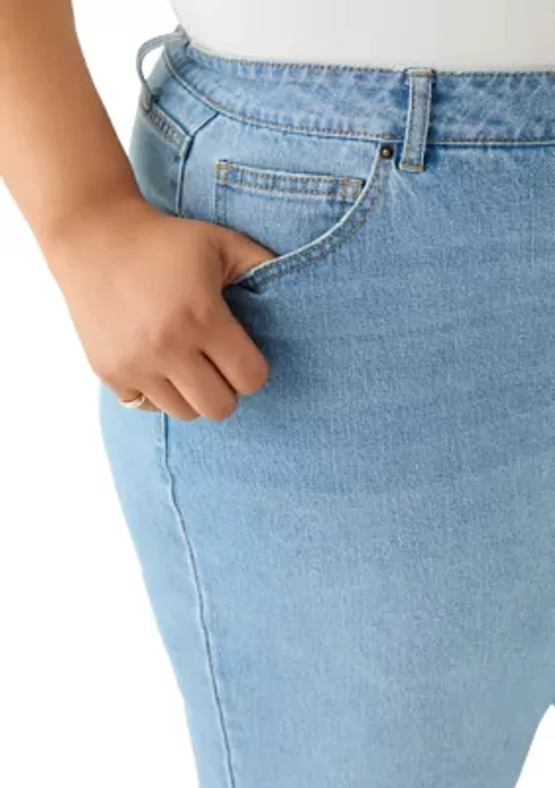 Plus Cozy Pull On Jeans