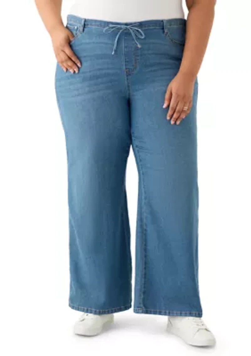 Plus Cozy Pull On Jeans