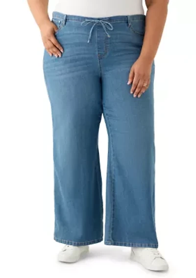 Plus Cozy Pull On Jeans