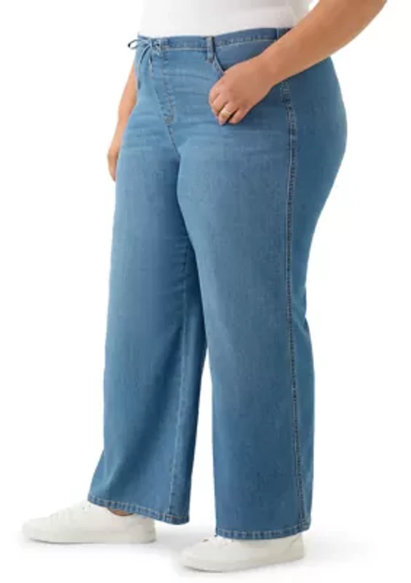 Plus Cozy Pull On Jeans