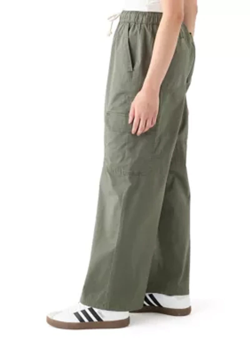 Women's Poplin A-Line Wide Leg Pants