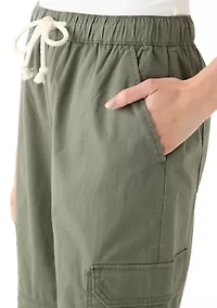 Women's Poplin A-Line Wide Leg Pants