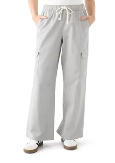 Women's A-Line Poplin Wide Leg Pants