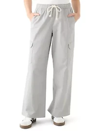 Women's A-Line Poplin Wide Leg Pants