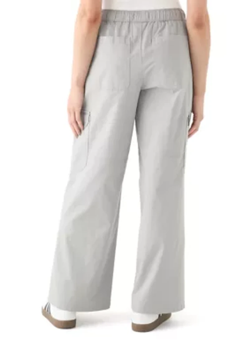 Women's A-Line Poplin Wide Leg Pants