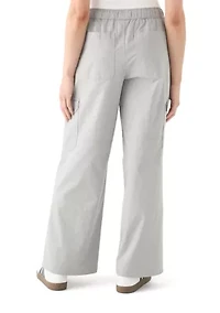 Women's A-Line Poplin Wide Leg Pants
