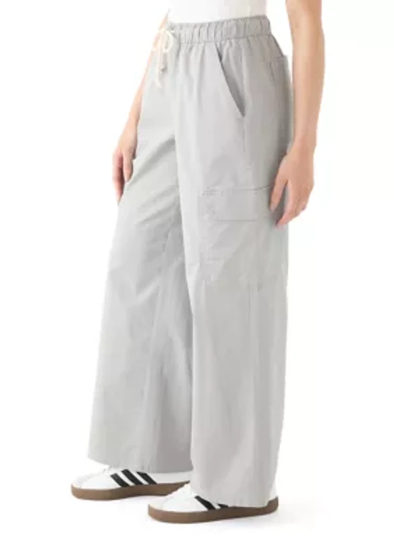 Women's A-Line Poplin Wide Leg Pants