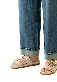 Plus Cuffed Wide Leg Jeans