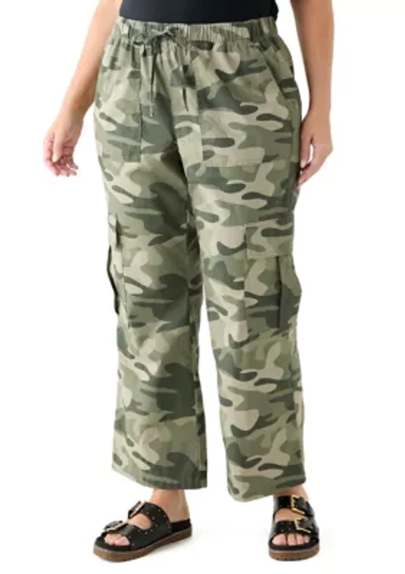 Plus Poplin Utility Pants