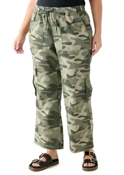 Plus Poplin Utility Pants