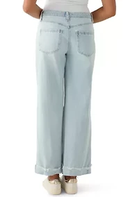 Women's Wide-Leg High Cuff Jeans