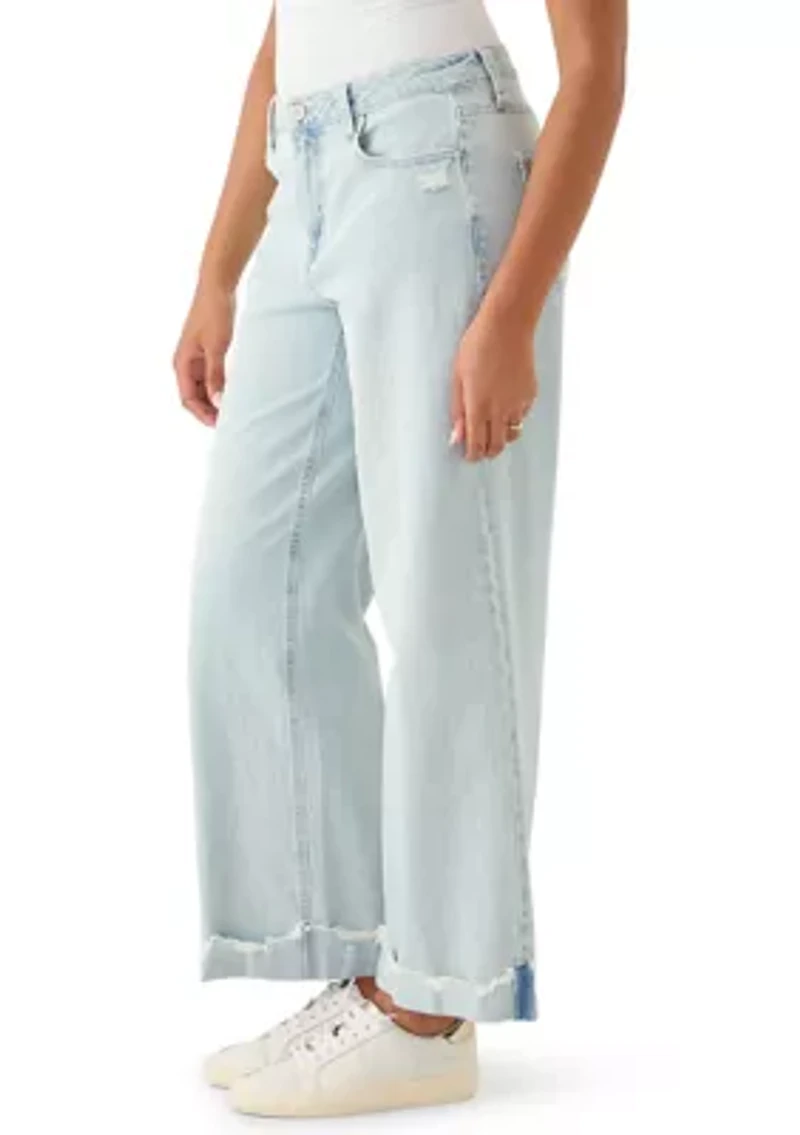 Women's Wide-Leg High Cuff Jeans