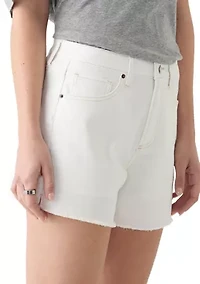Women's High Rise Fray Longline Shorts