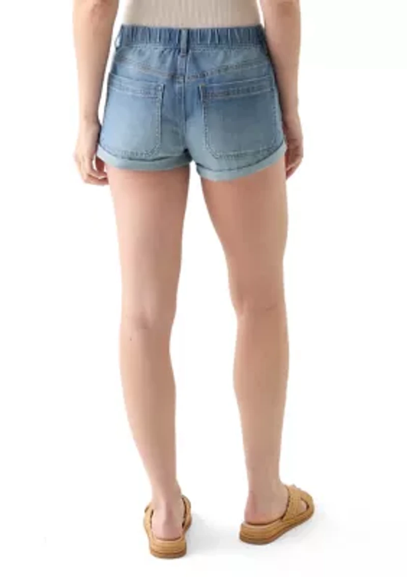 Women's Porkchop Pocket Denim Shorts with Rolled Cuffs