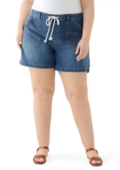 Plus High Rise Utility Shorts