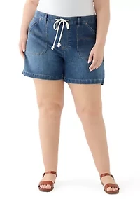 Plus High Rise Utility Shorts