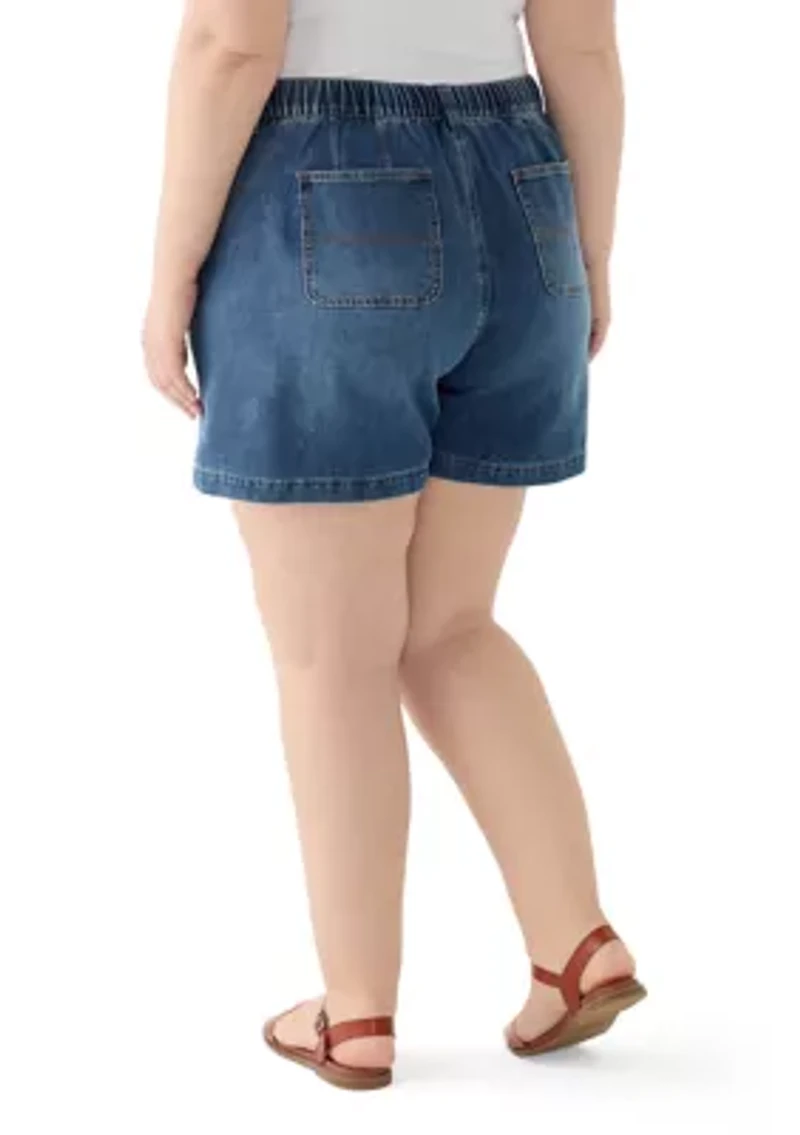 Plus High Rise Utility Shorts