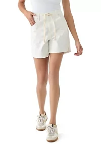 Women's Tie Front Long Shorts