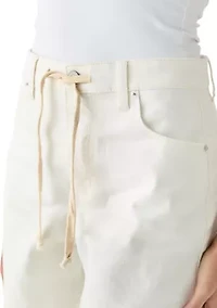 Women's Tie Front Long Shorts