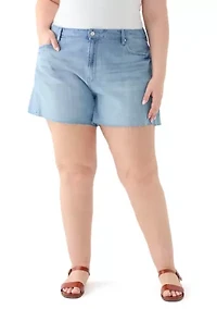 Plus Skirty Denim Shorts