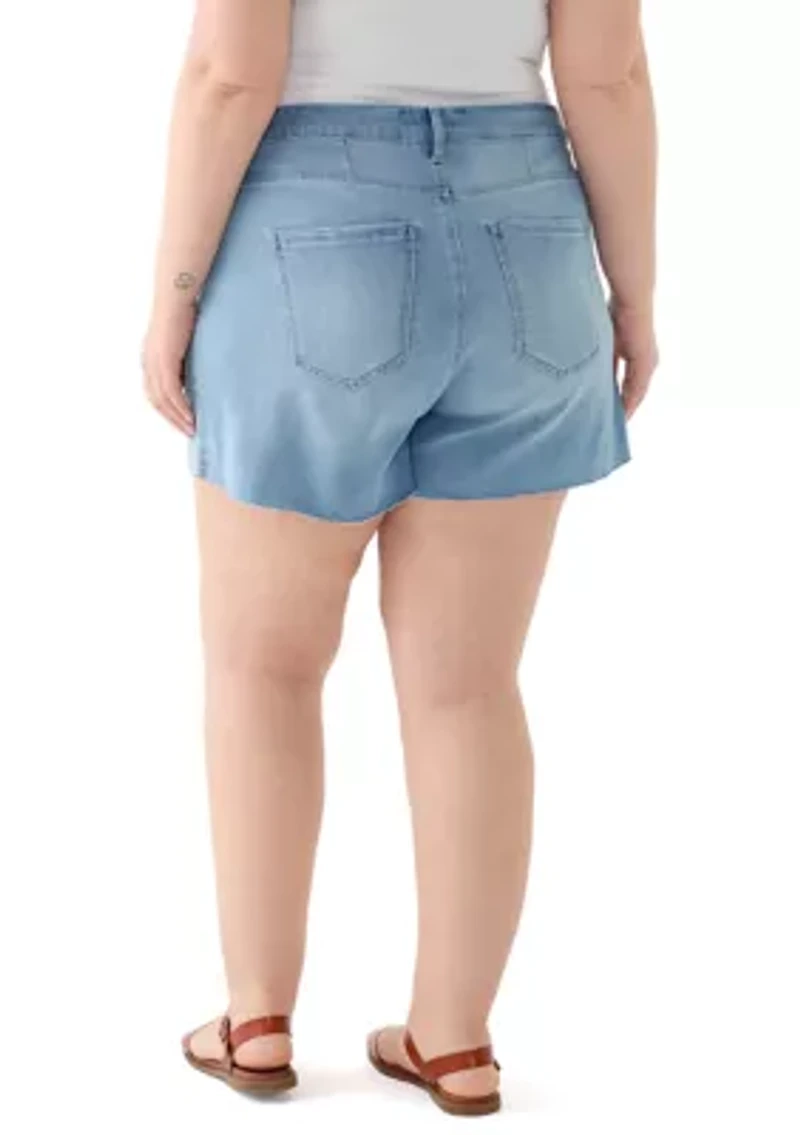 Plus Skirty Denim Shorts