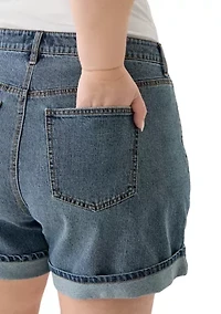 Plus Cuffed Shorts