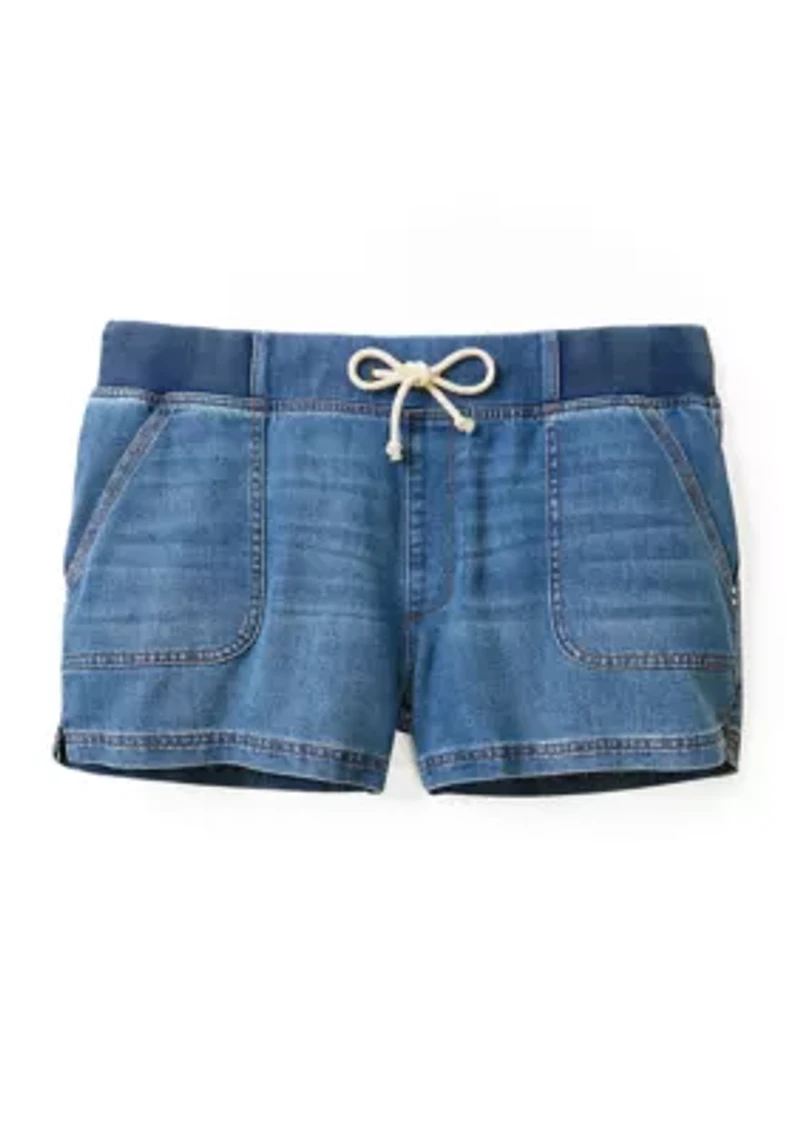 Plus Ribbed Waist Shorts