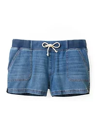 Plus Ribbed Waist Shorts