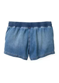 Plus Ribbed Waist Shorts