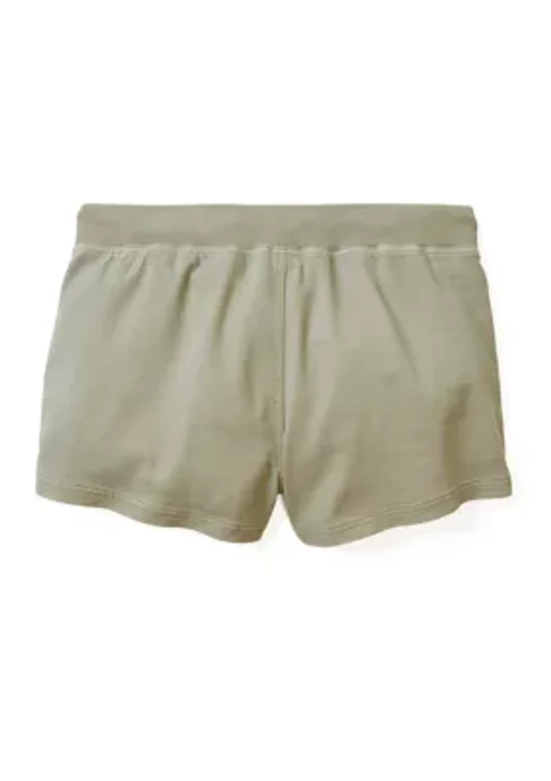 Plus Ribbed Waist Shorts