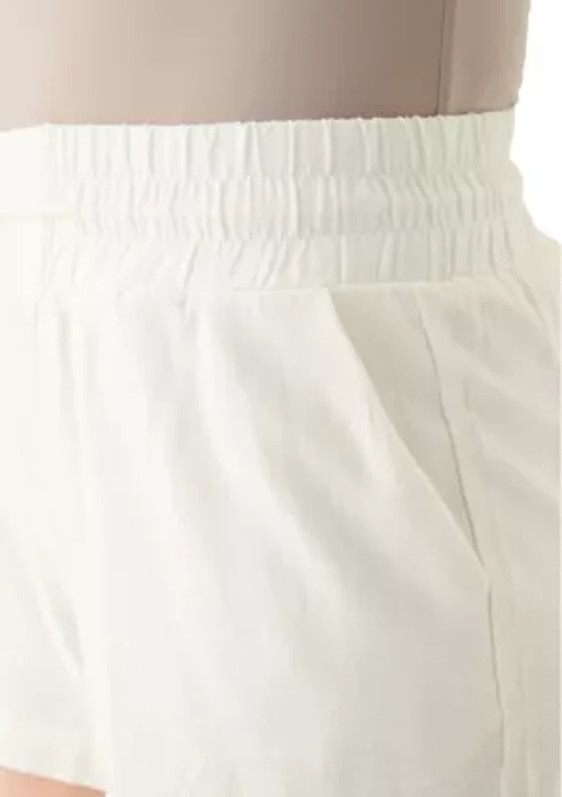 Women's Smocked Waist Linen Shorts