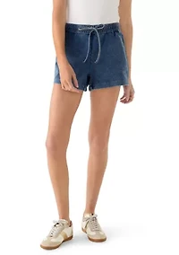 Women's Tie Front Knit Shorts