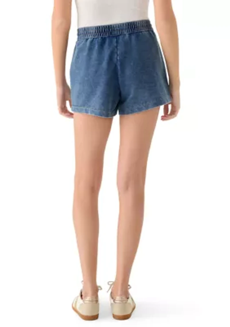Women's Tie Front Knit Shorts