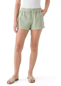 Women's Knit Shorts with Front Tie