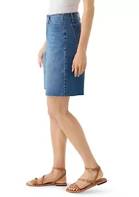 Women's No Waistband Raw Hem Jorts