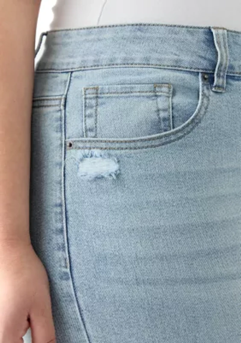 Plus Cuffed Cropped Jeans