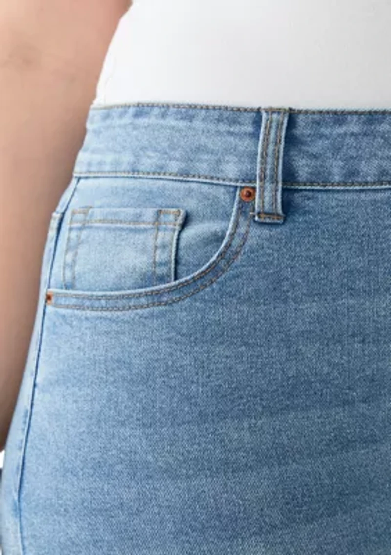Plus Cropped Cuffed Jeans