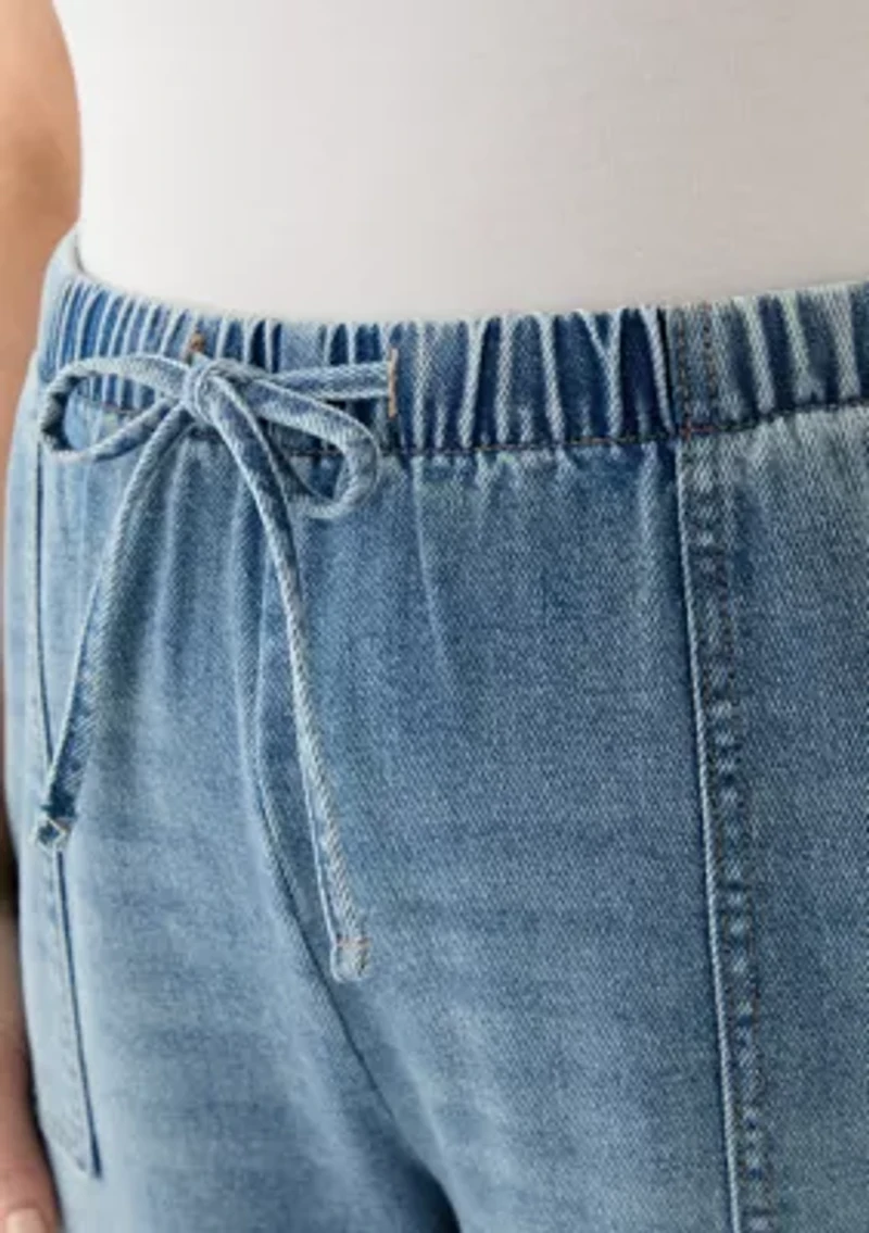 Plus Pull On Capri Jeans