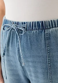 Plus Pull On Capri Jeans