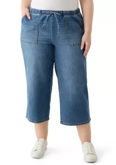 Plus Porkchop Pocket Cropped Jeans