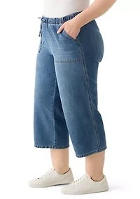 Plus Porkchop Pocket Cropped Jeans