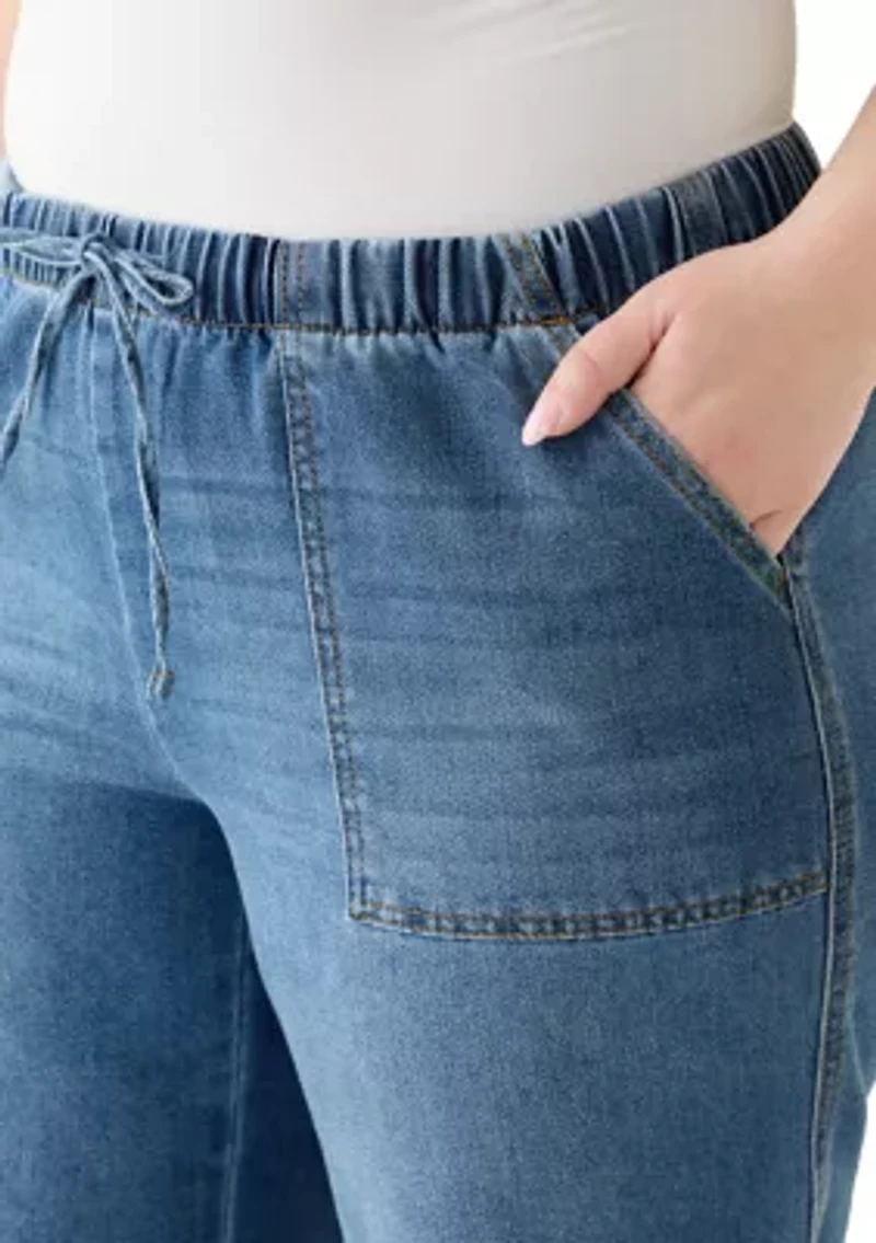 Plus Porkchop Pocket Cropped Jeans