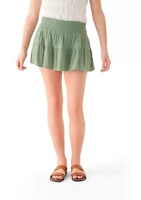 Women's Smocked Waist Mini Skirt