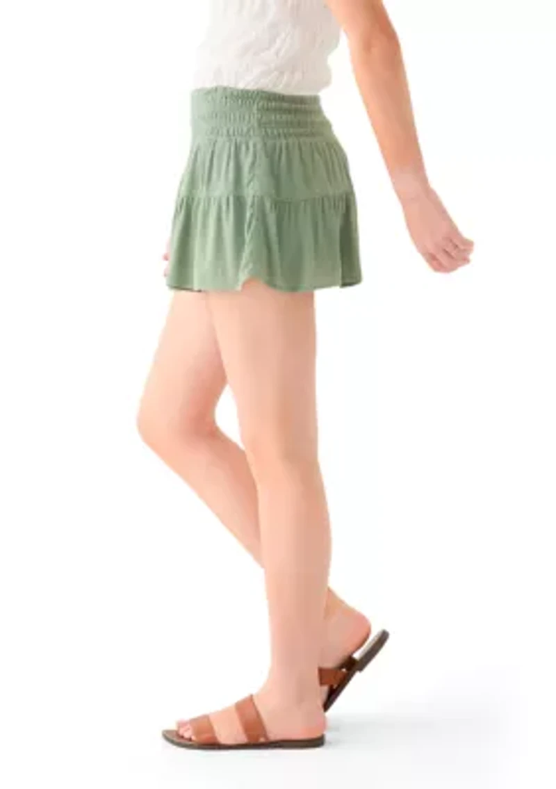 Women's Smocked Waist Mini Skirt