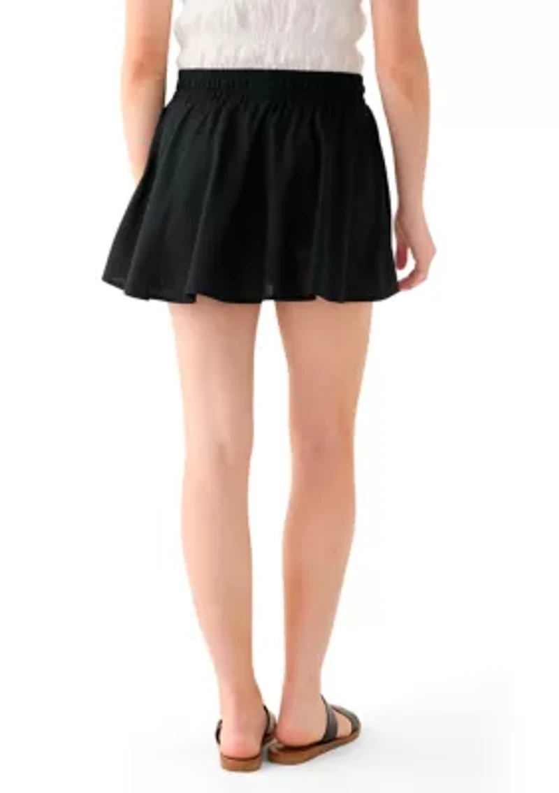 Women's Elastic Waist Mini Skort
