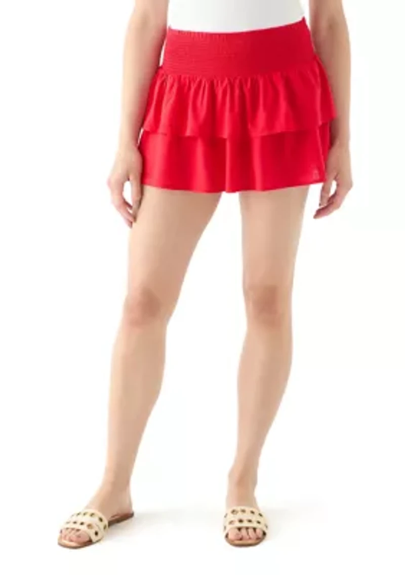 Women's Tiered Mini Skort