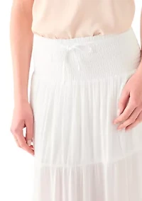 Women's Tiered Smocked Waist Maxi Skirt