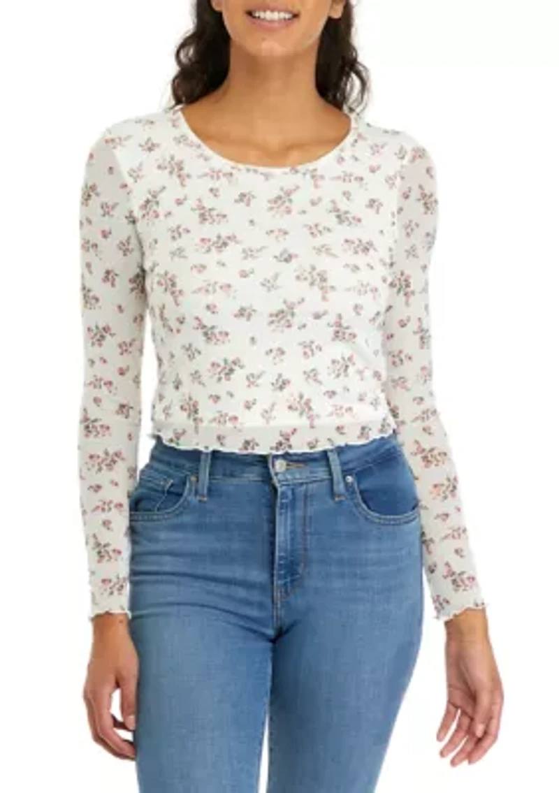Women's Long Sleeve Mesh Top