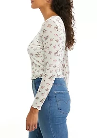 Women's Long Sleeve Mesh Top